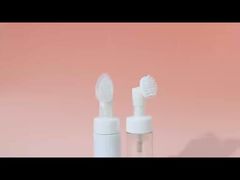 खाली कॉस्मेटिक फेशियल क्लींजर 100ml, 150ml, 200ml पारदर्शी सफेद प्लास्टिक मूस फोम पंप बोतल